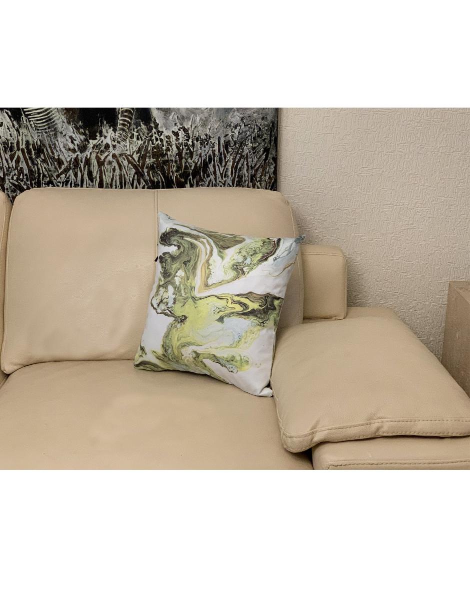 Cojín decorativo Nataly Rodríguez Sublimado Toulousse verde 4
