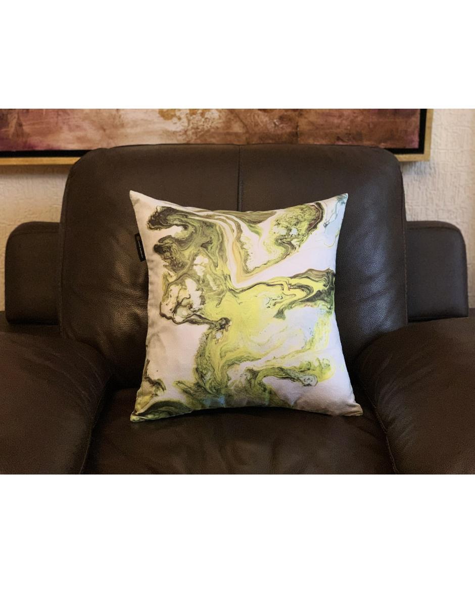 Cojín decorativo Nataly Rodríguez Sublimado Toulousse verde 3