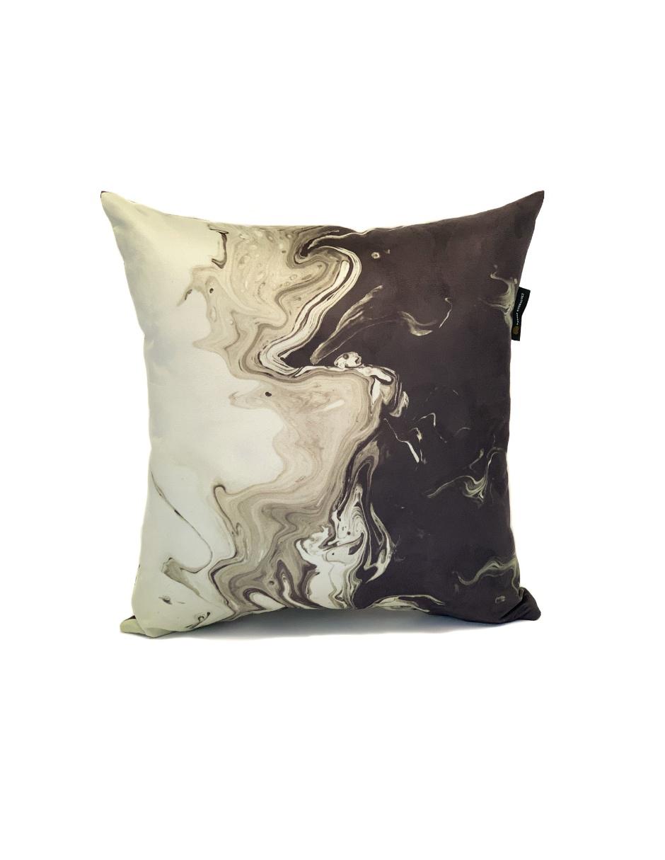 Cojín decorativo sublimado Gemini blanco con negro 4