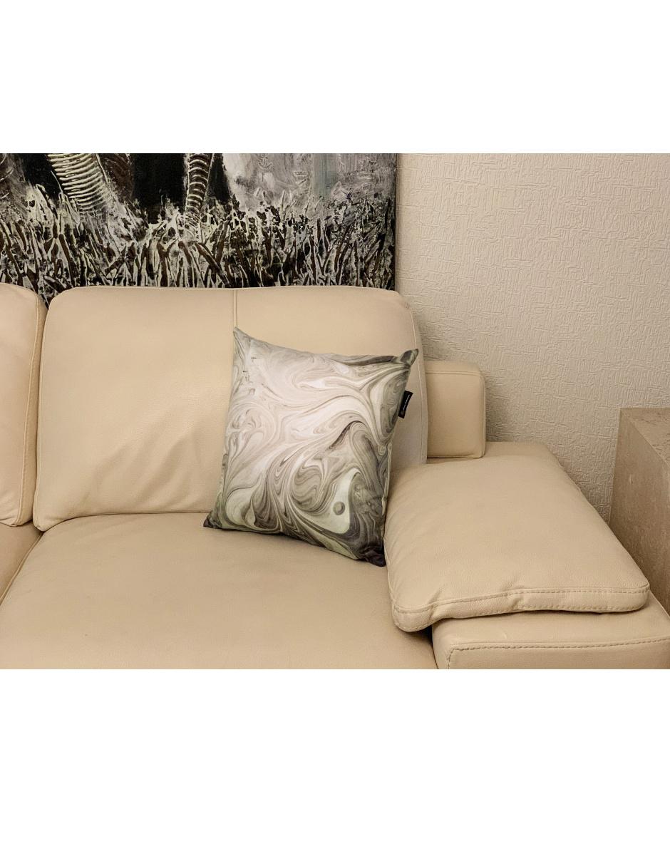 Cojín decorativo sublimado Nicanor gris 3