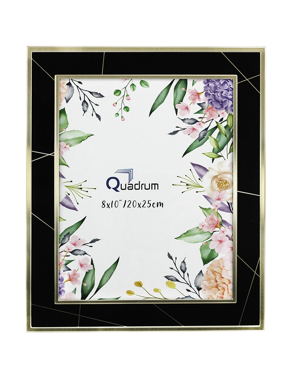 Portarretrato Quadrum Golden de metal para 1 foto