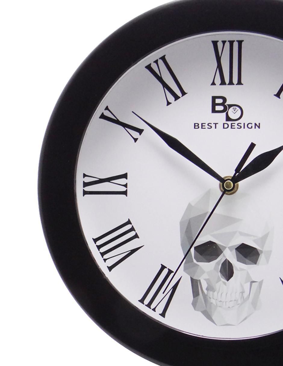 Reloj de pared Calavera Geometric de vidrio 4