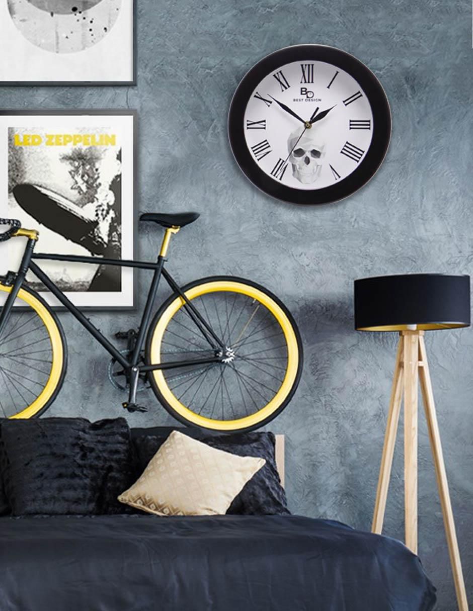 Reloj de pared Calavera Geometric de vidrio 3