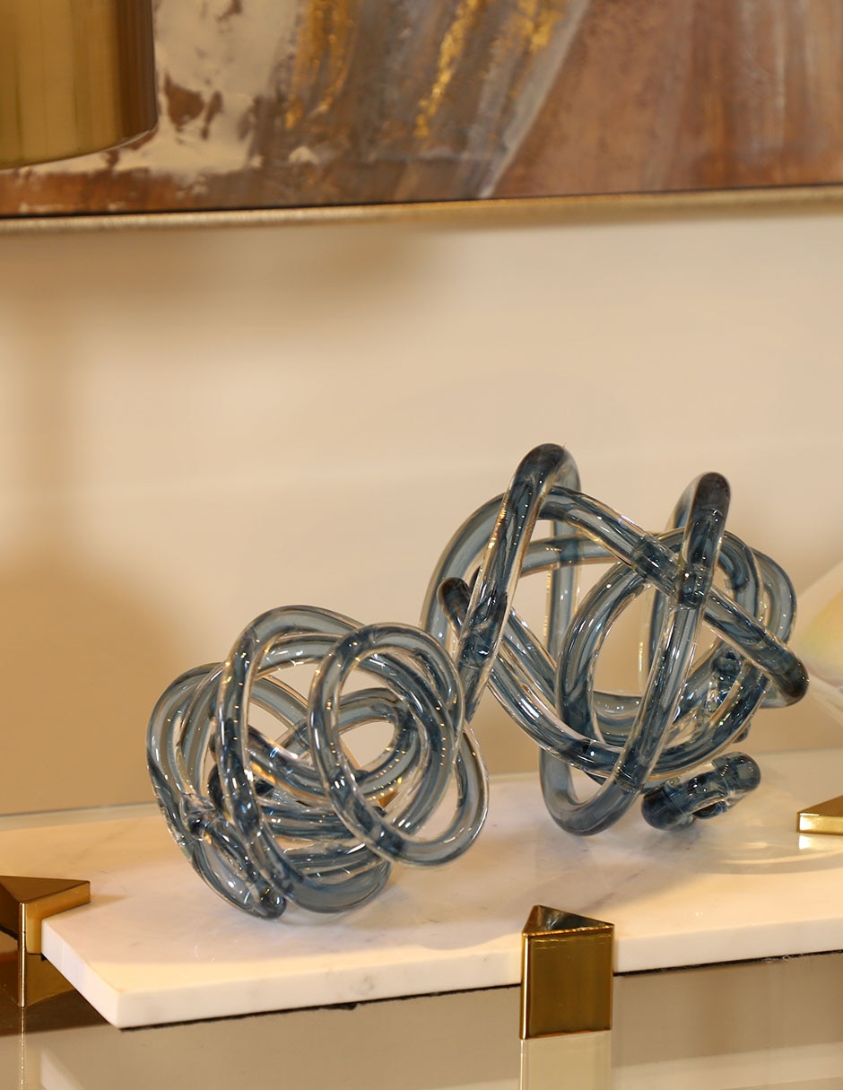 Figura de nudo de vidrio