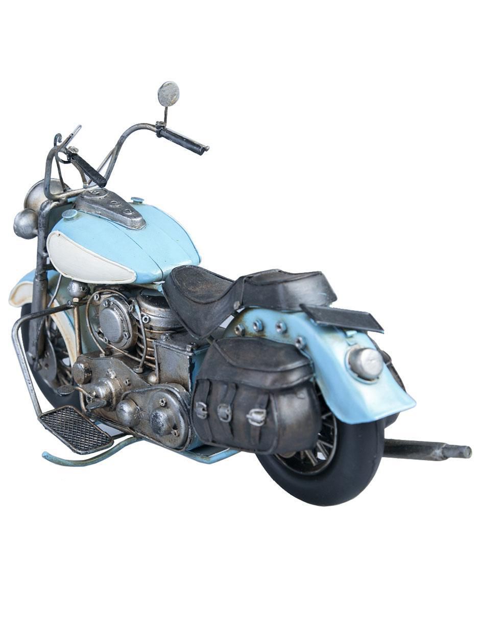 Figura decorativa de motocicleta Vintage de metal