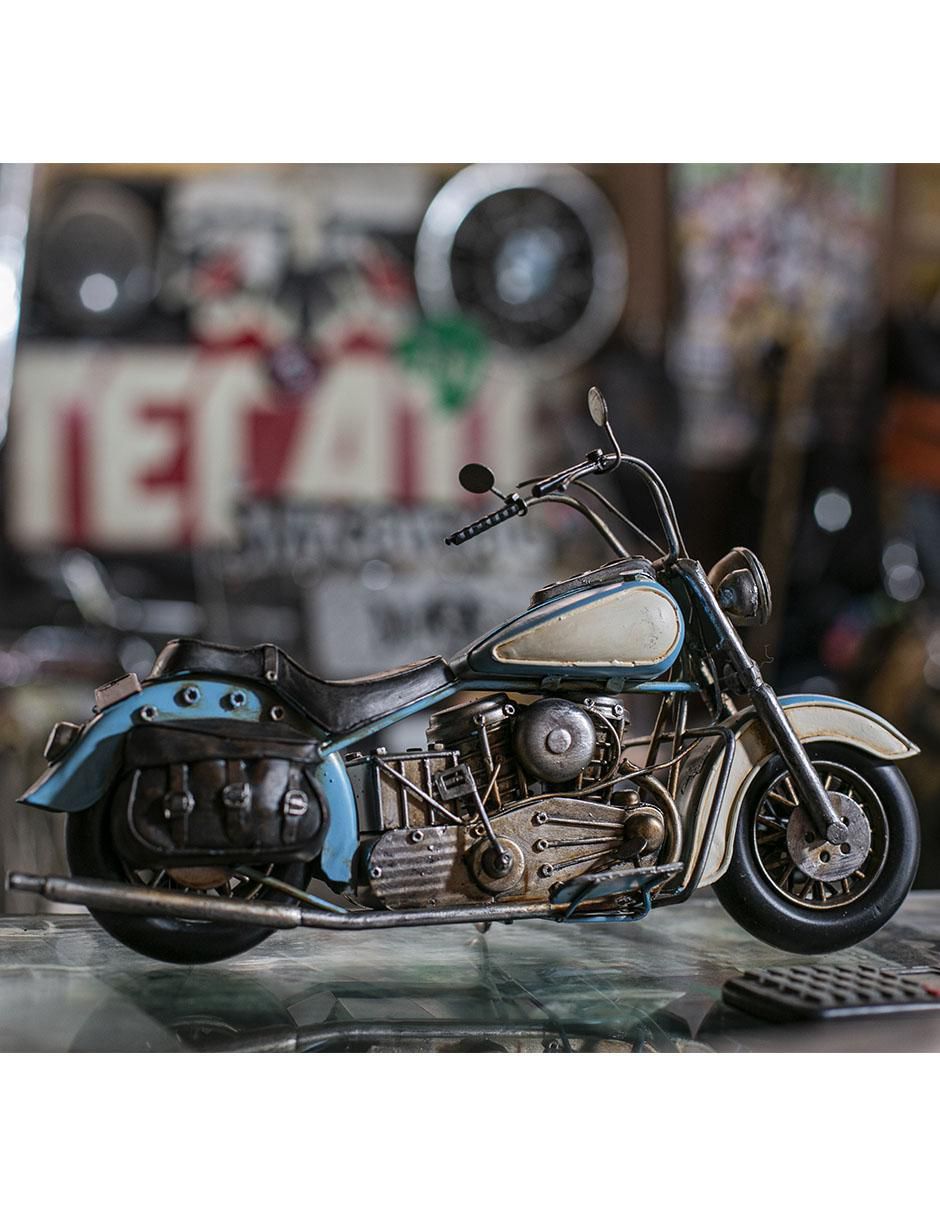 Figura decorativa de motocicleta Vintage de metal Figura decorativa de motocicleta Vintage de metal