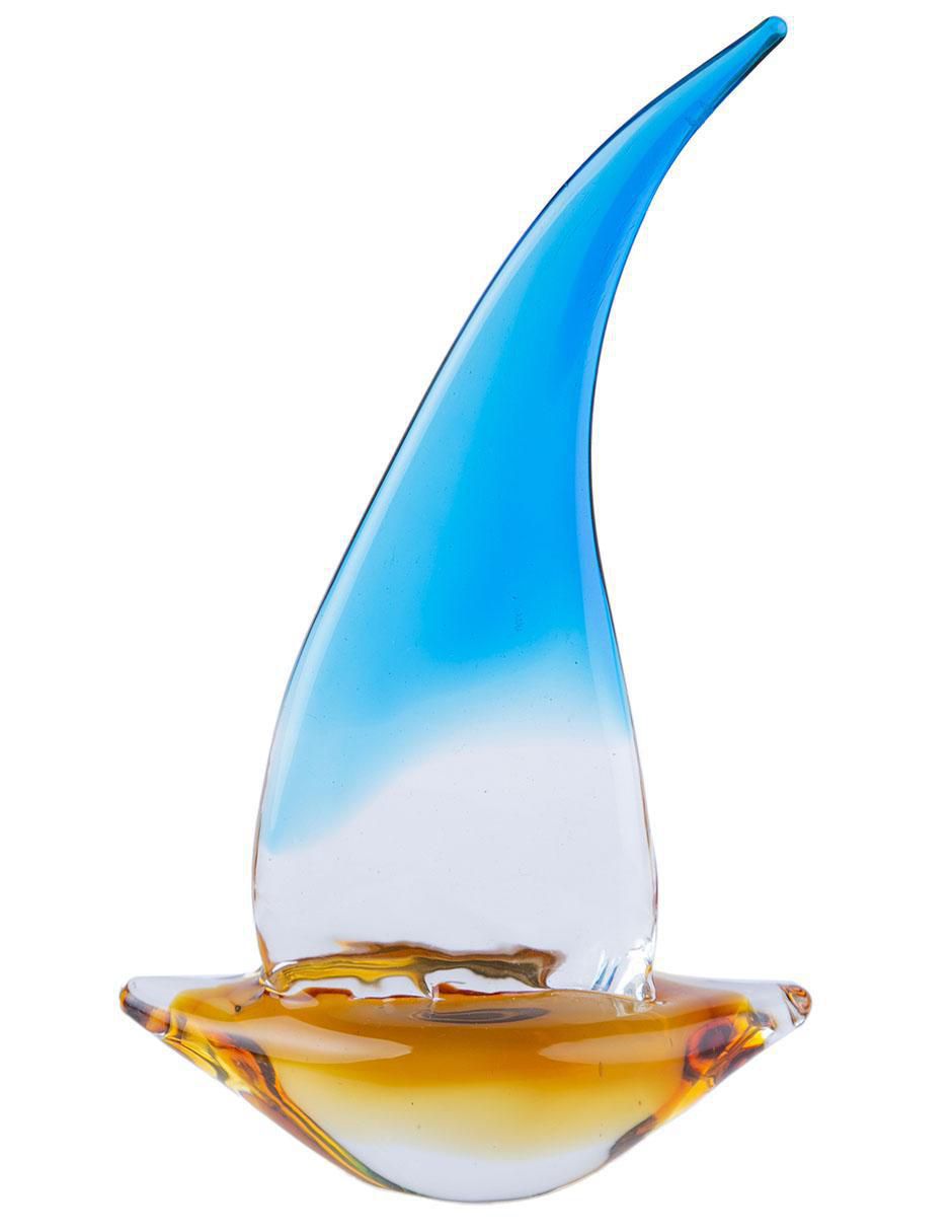 Figura decorativa de velero de vidrio 1