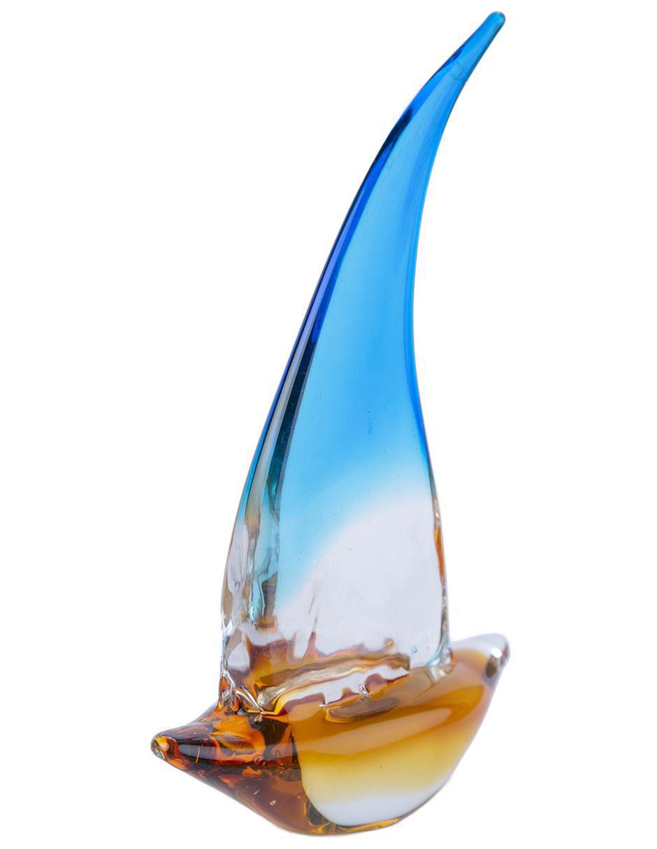 Figura decorativa de velero de vidrio 4