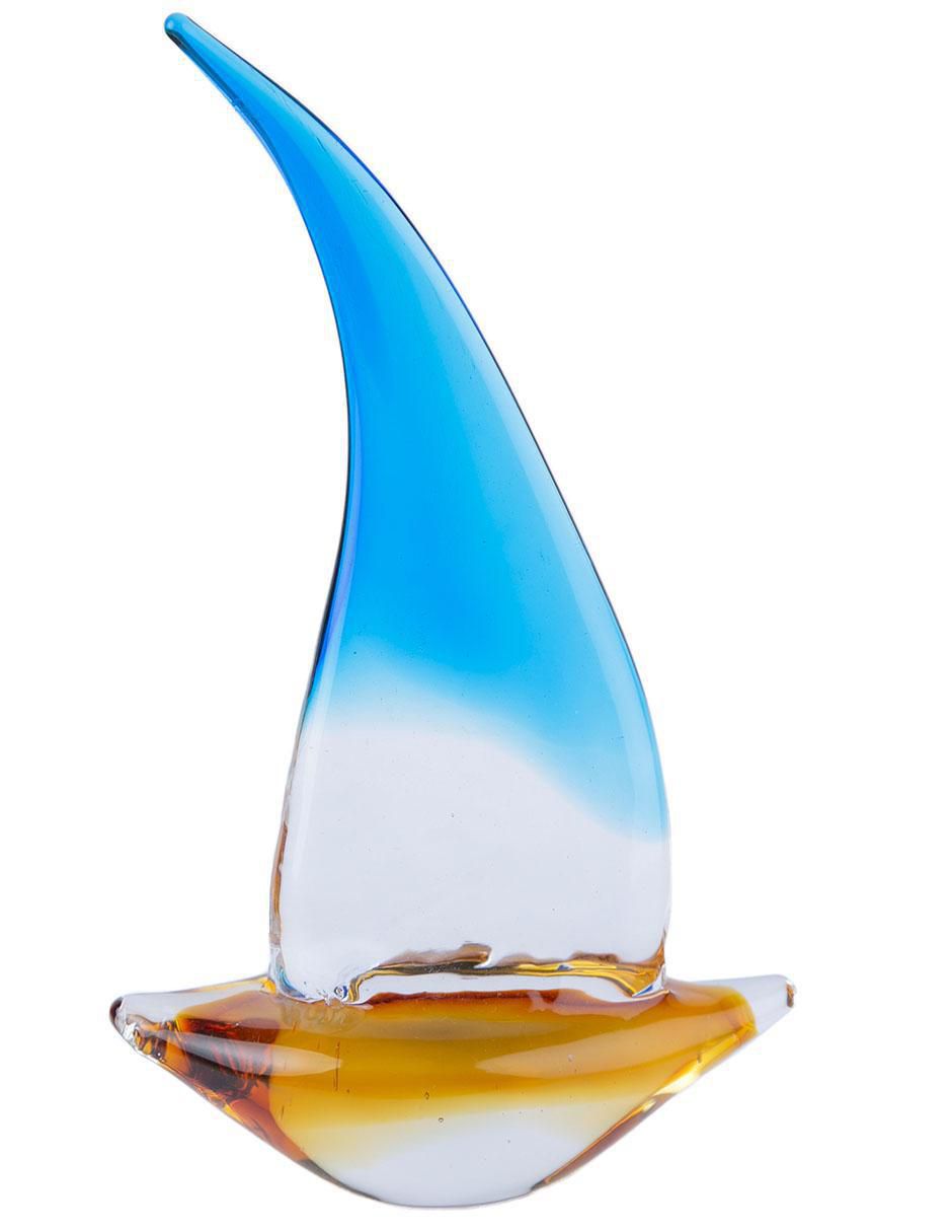 Figura decorativa de velero de vidrio 3