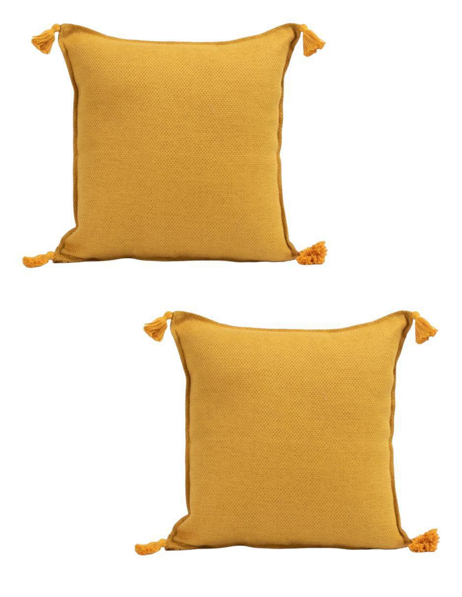 Set de cojín decorativo borlas 1