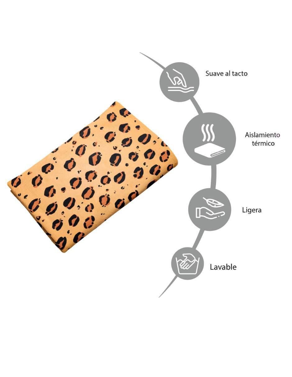 Frazada de tejido plano Animal Print Leopardo