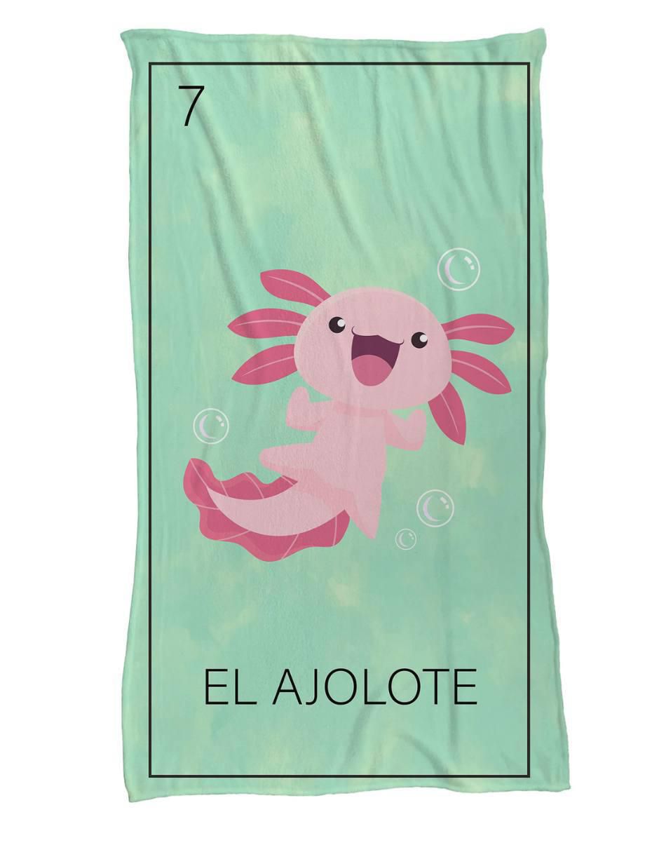 Frazada de tejido plano Lotería Ajolote Frazada de tejido plano Lotería Ajolote