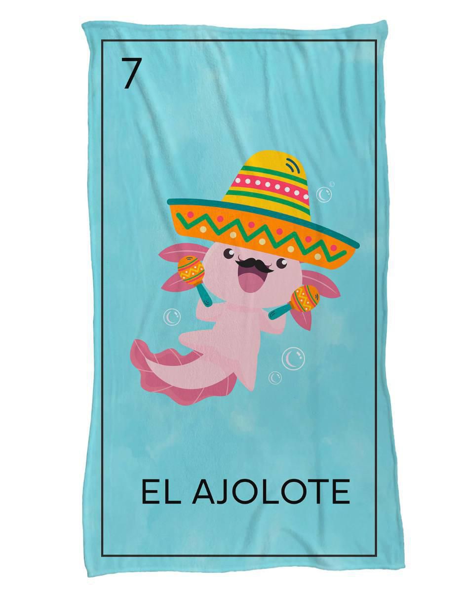 Frazada de tejido plano Lotería Mexicano Ajolote Frazada de tejido plano Lotería Mexicano Ajolote