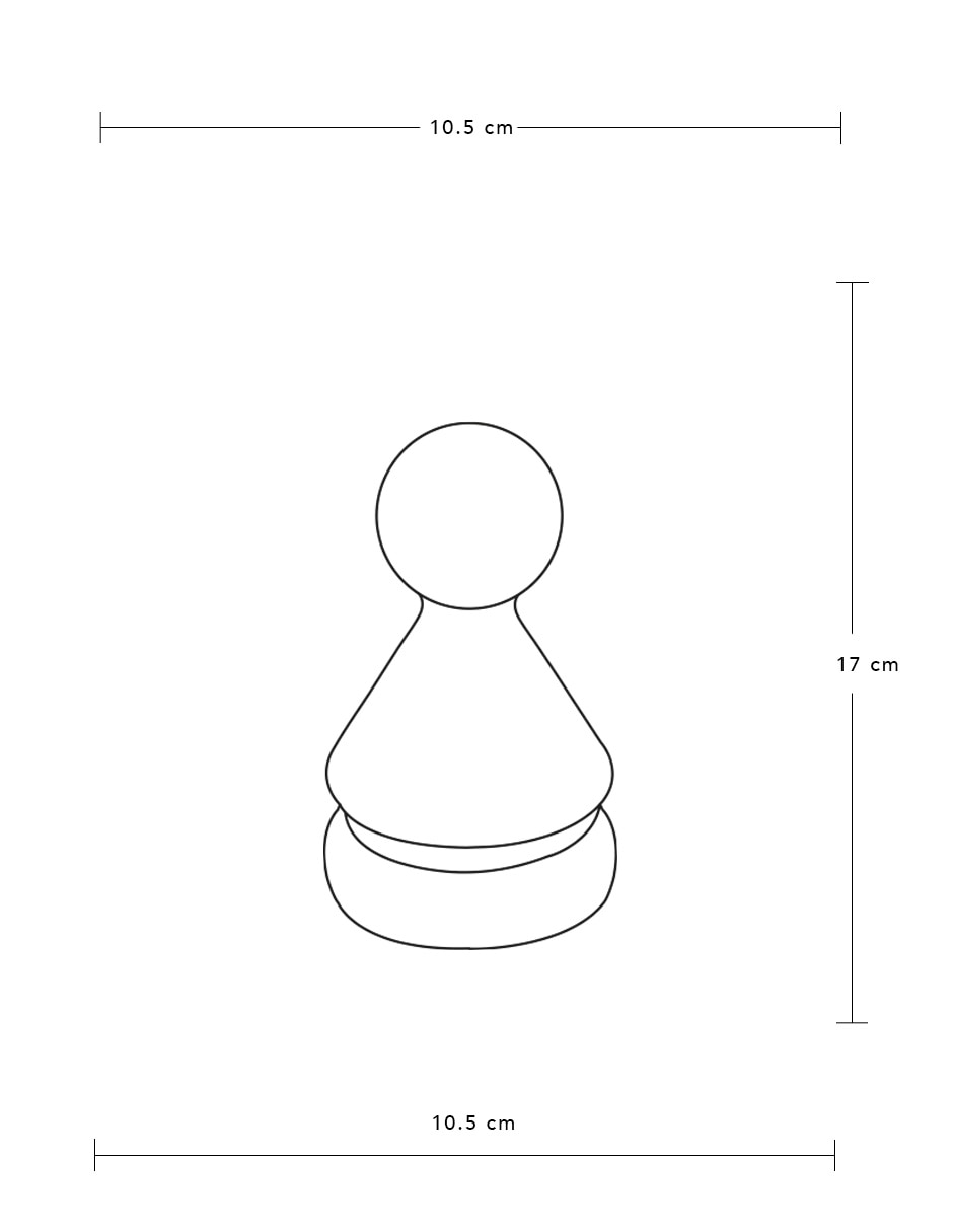 Figura decorativa de peón de cerámica 5
