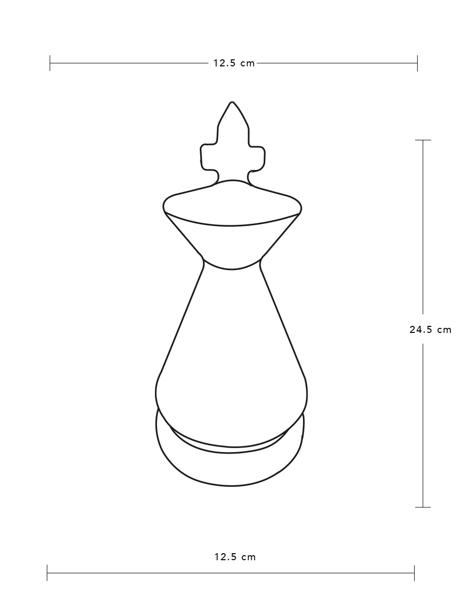 Figura decorativa de reina ajedrez Persa de cerámica 5