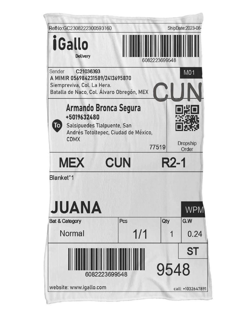 Frazada de tejido de punto