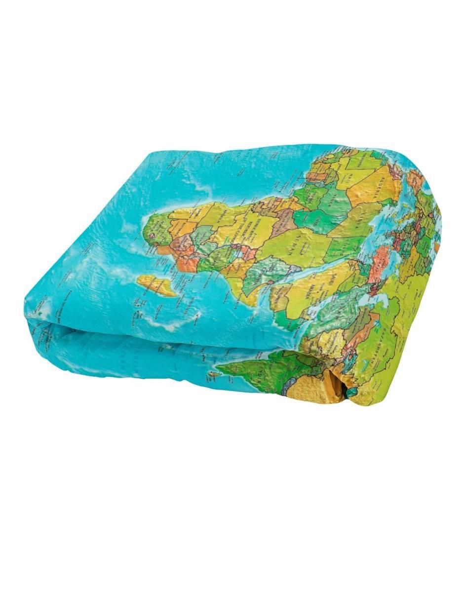 Frazada de tejido plano Mapamundi 2