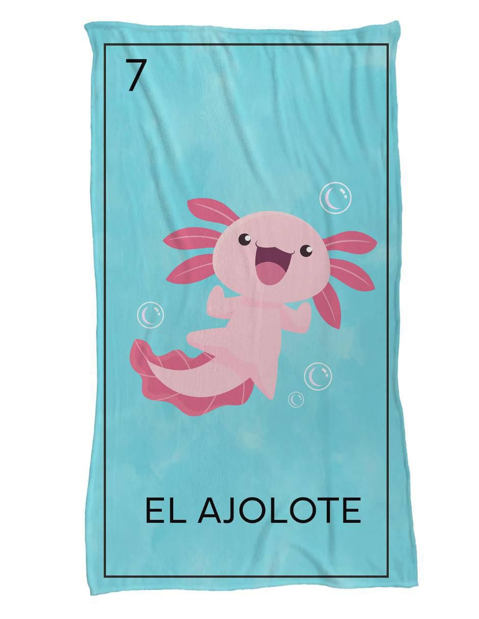 Frazada de tejido plano Lotería Ajolote Frazada de tejido plano Lotería Ajolote