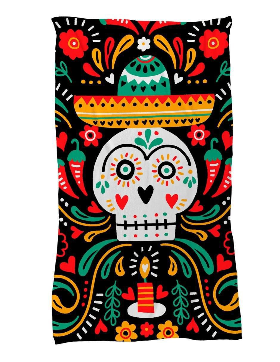 Frazada de tejido plano Calavera Méxicana unisex Frazada de tejido plano Calavera Méxicana unisex