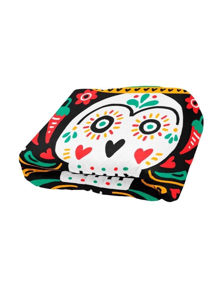 Frazada de tejido plano Calavera Méxicana unisex
