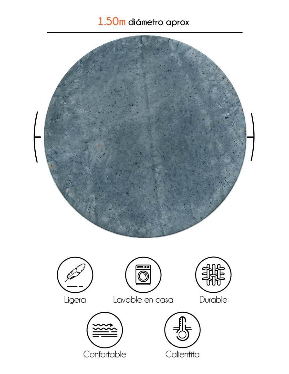 Frazada de tejido plano Tortilla Azul 4