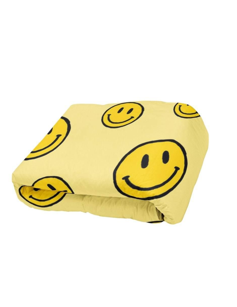 Frazada de tejido plano Caritas Felices Amarillas unisex