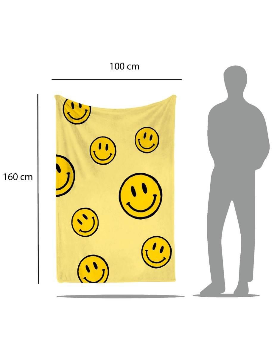 Frazada de tejido plano Caritas Felices Amarillas unisex 5