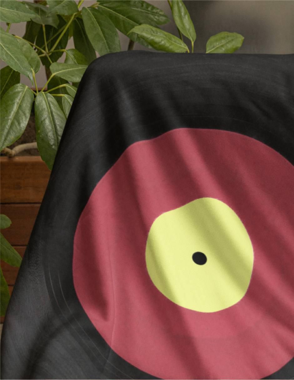 Frazada de tejido plano Disco De Vinil 2
