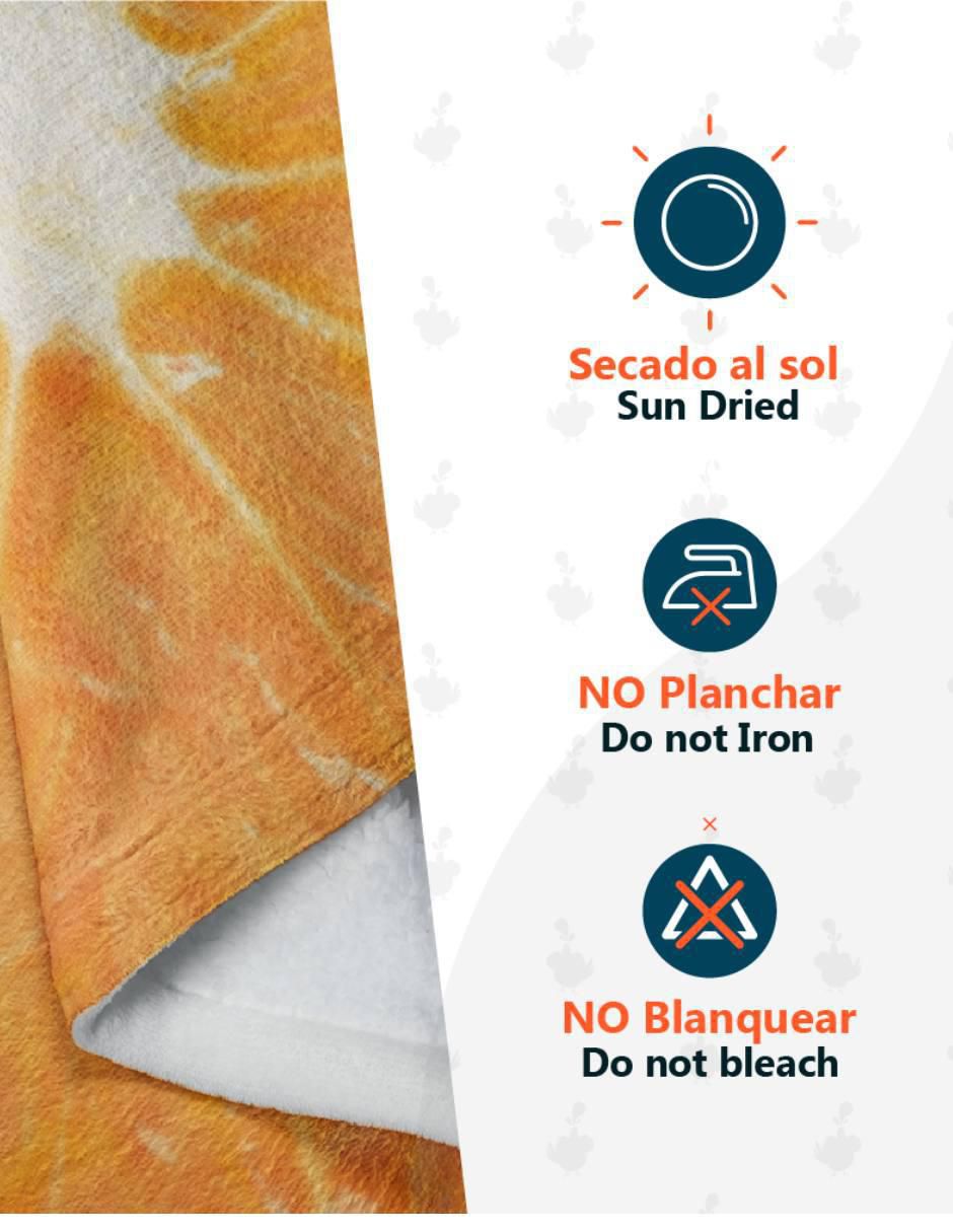 Frazada de tejido plano Frutas Naranja 3