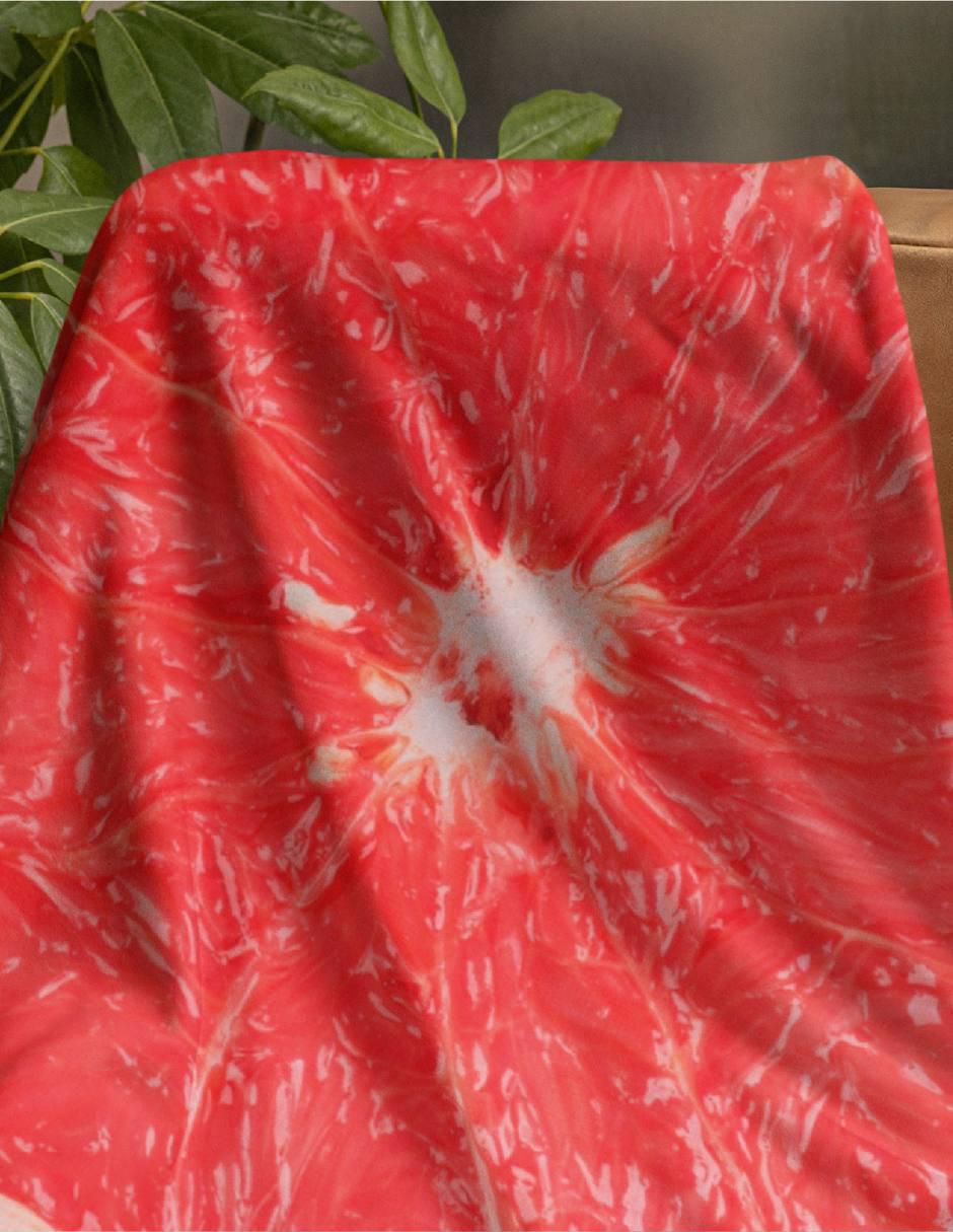 Frazada de tejido plano Frutas Toronja unisex