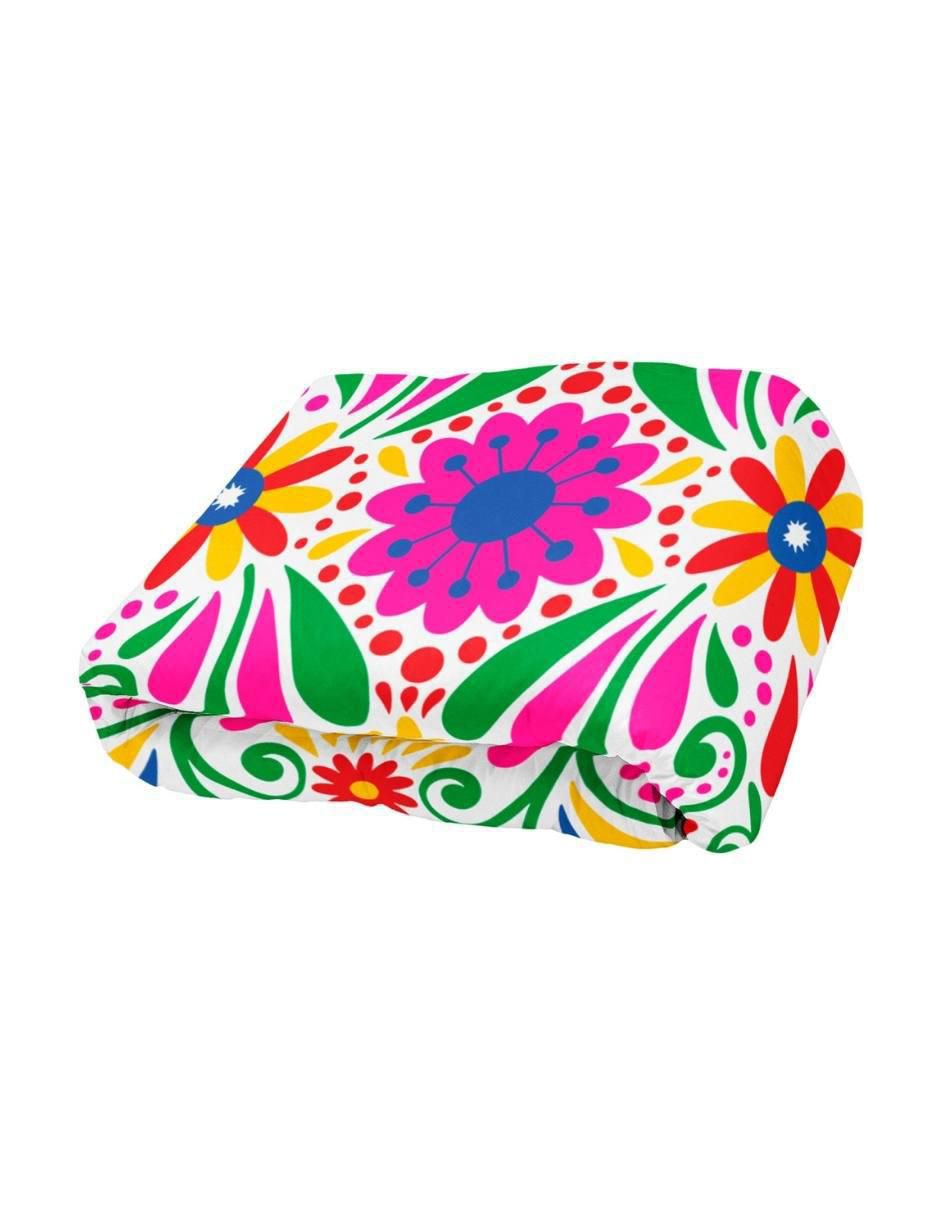 Frazada de tejido plano Flores Mexicana 2