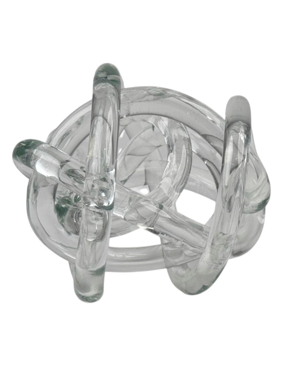 Figura decorativa de nudo de vidrio