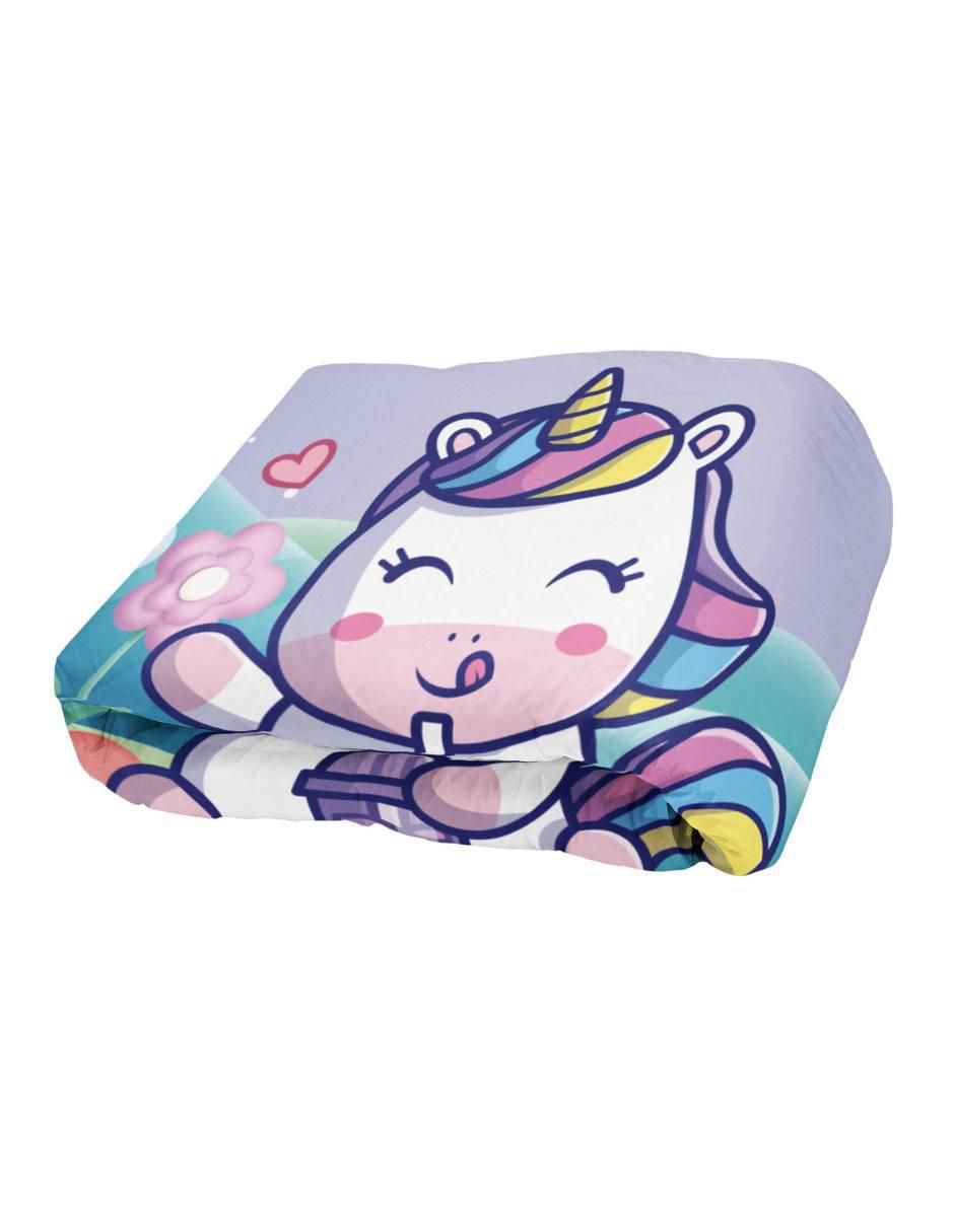 Frazada de tejido plano Unicornio Kawaii 2