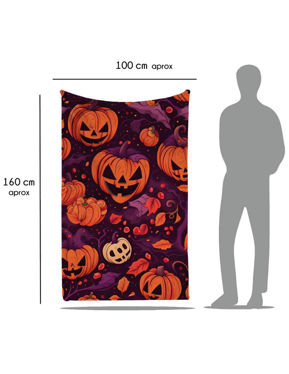 Frazada de tejido plano Halloween Calabaza 5