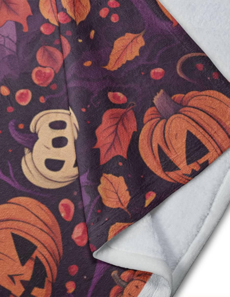 Frazada de tejido plano Halloween Calabaza 3