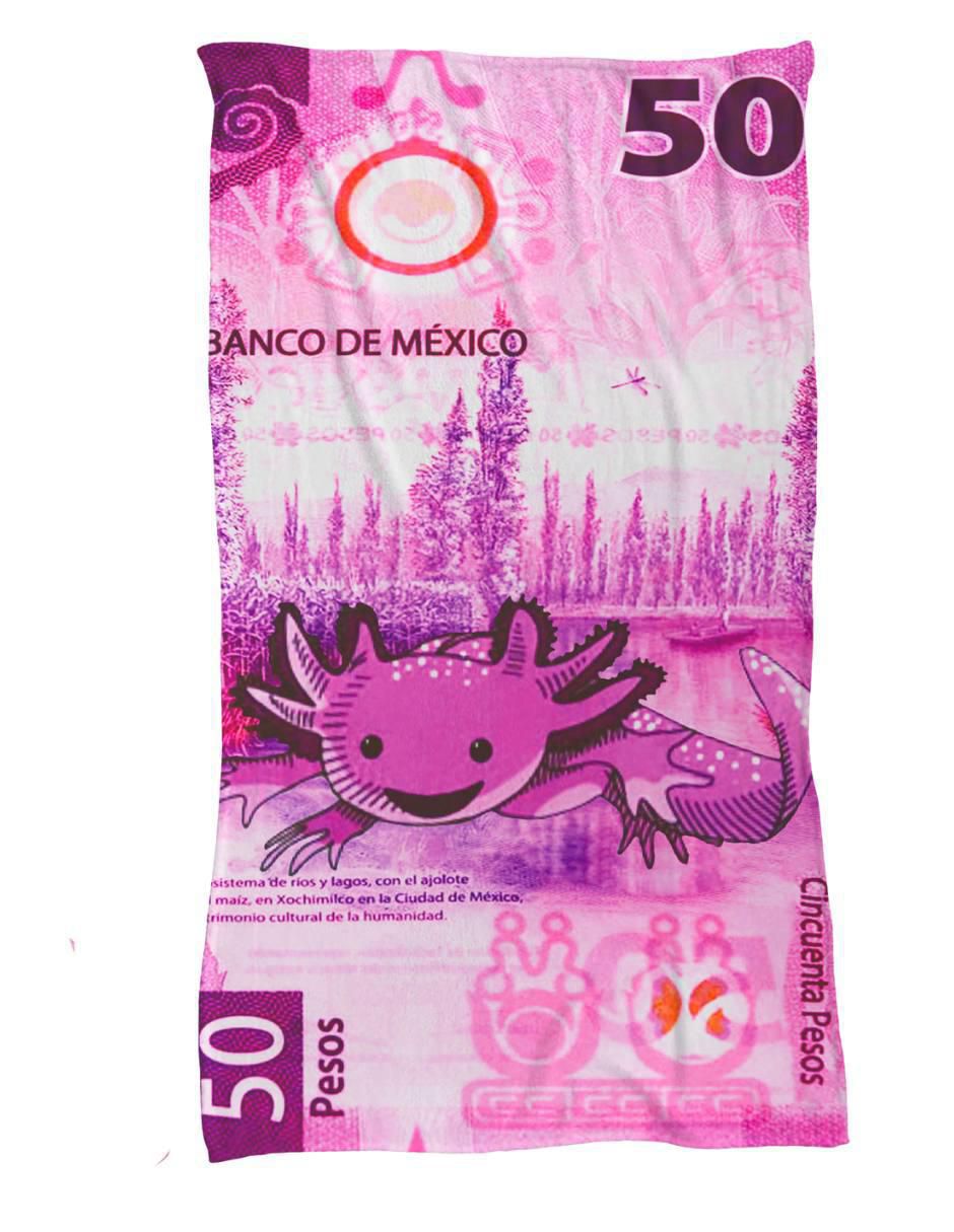 Frazada de tejido de punto Billete De 50 Ajolote