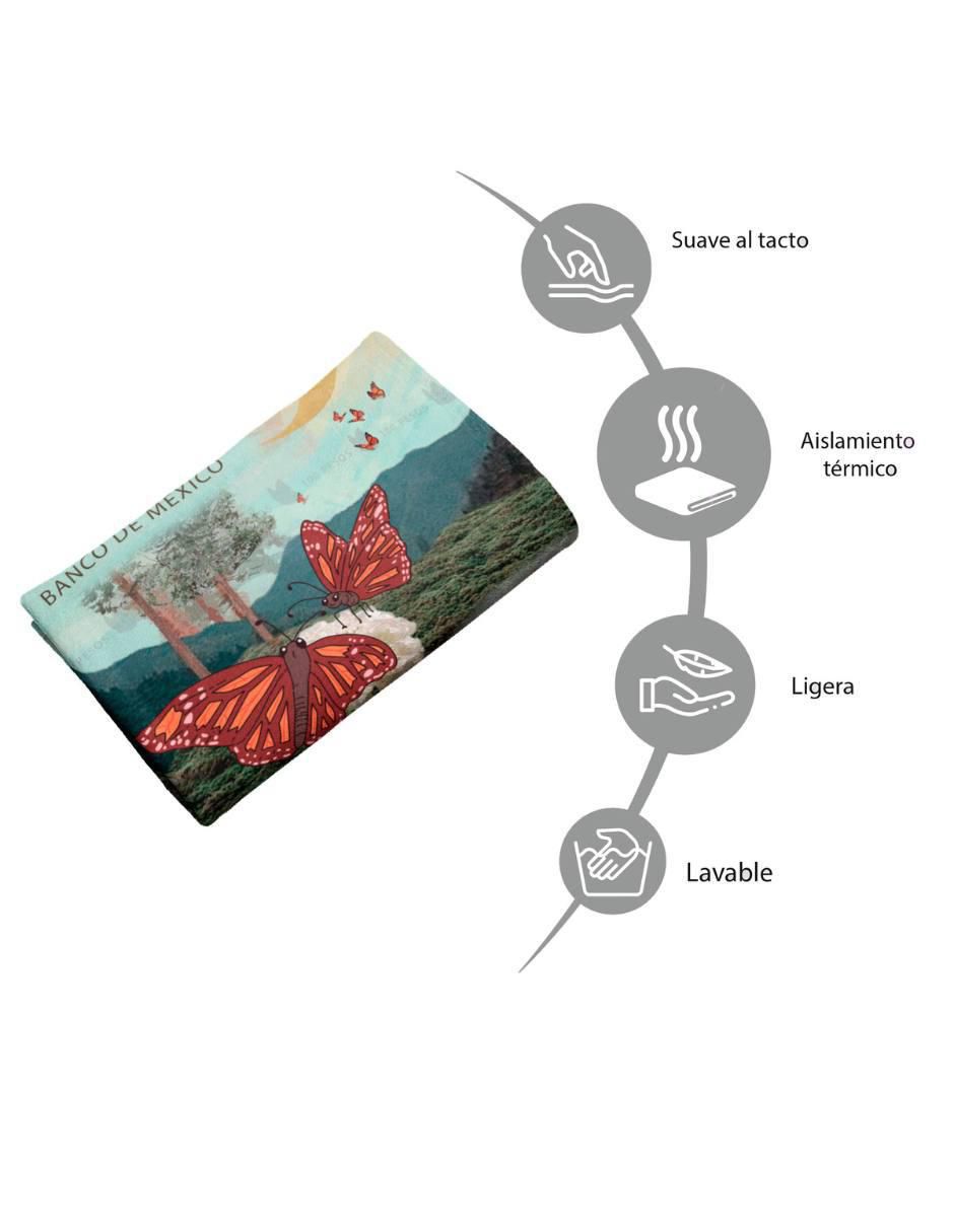 Frazada de tejido de punto Billete De 100 Mariposa 4