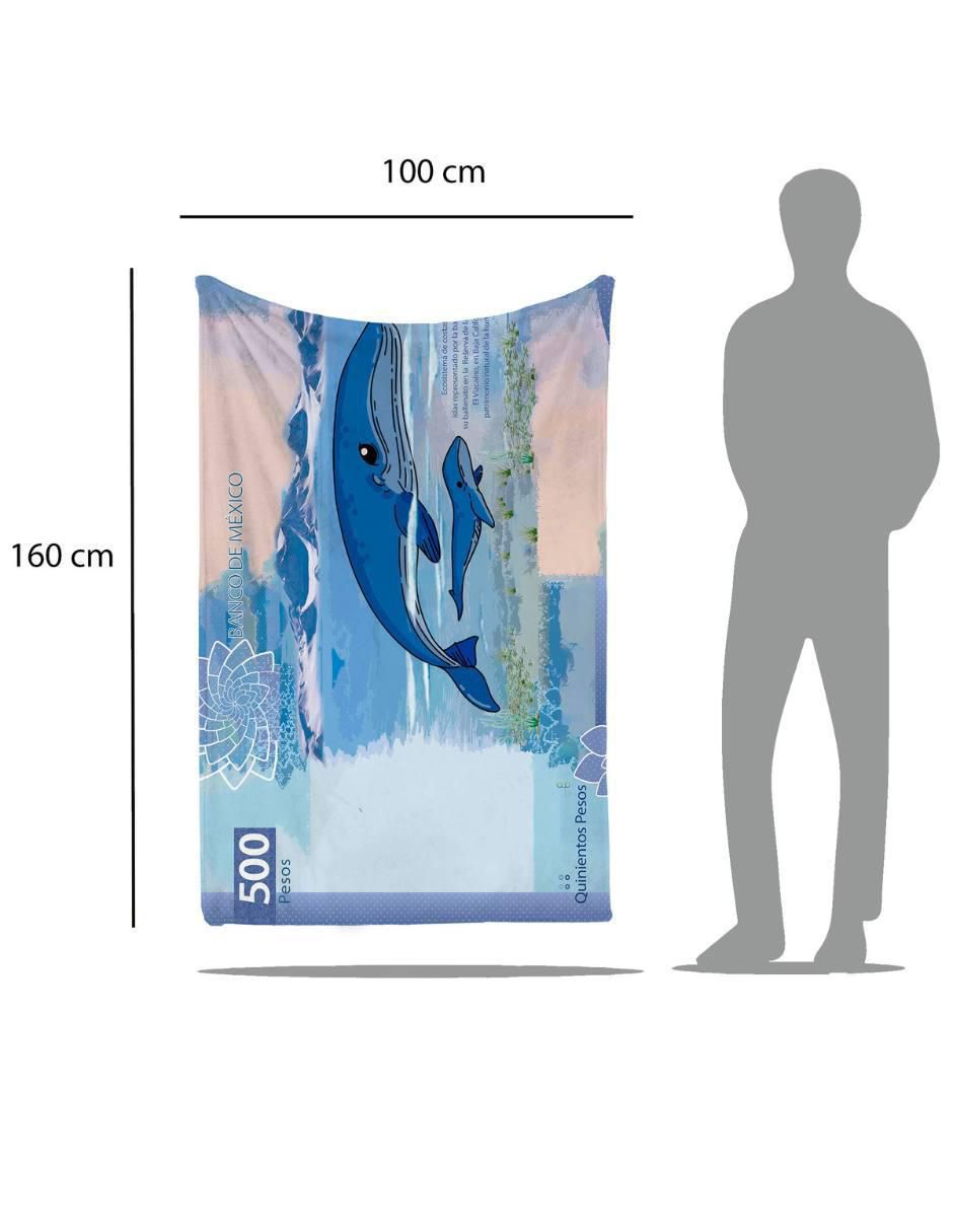 Frazada de tejido de punto Billete De 500 Ballena 5