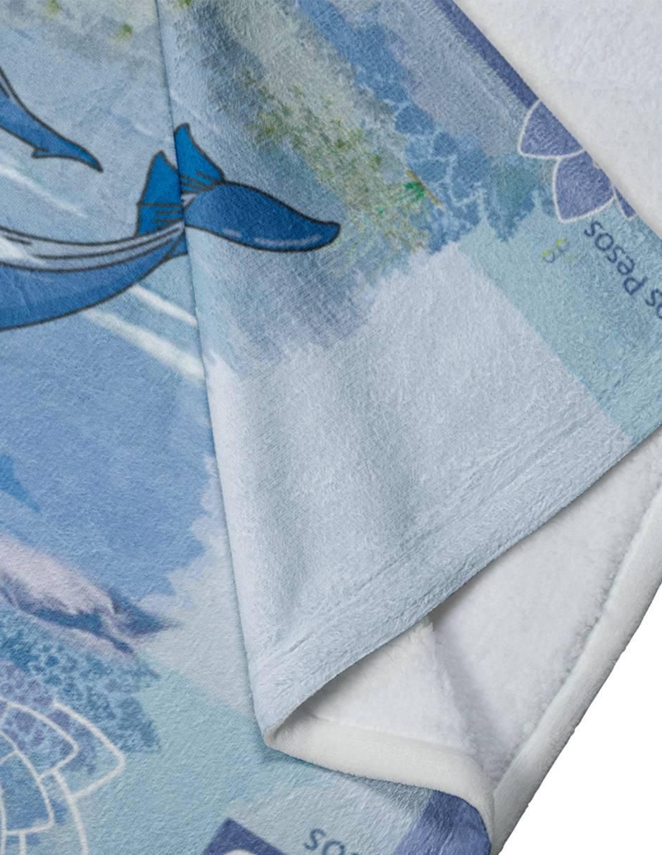 Frazada de tejido de punto Billete De 500 Ballena 3