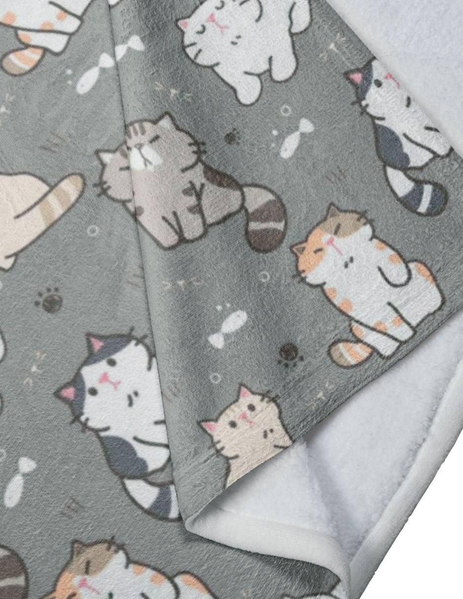 Frazada de tejido de punto Gatitos Kawaii 3