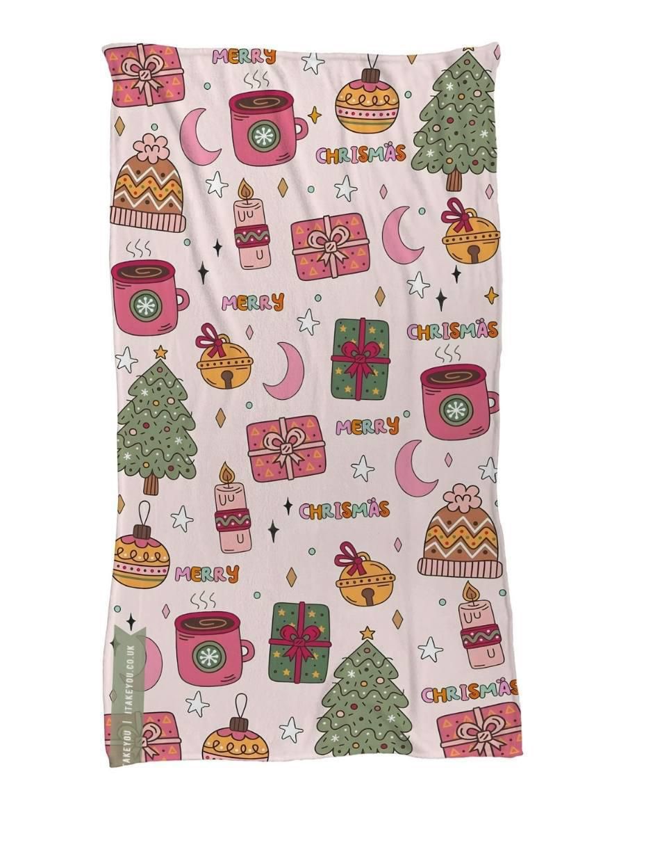 Frazada de tejido de punto Navidad Girls Navidad