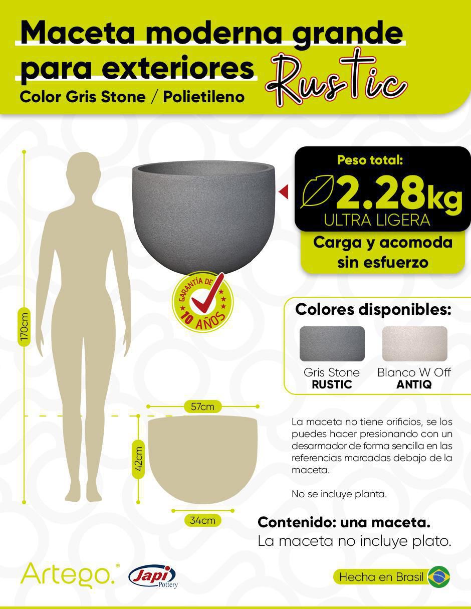 Maceta Ultra ligera Japi de plástico 7