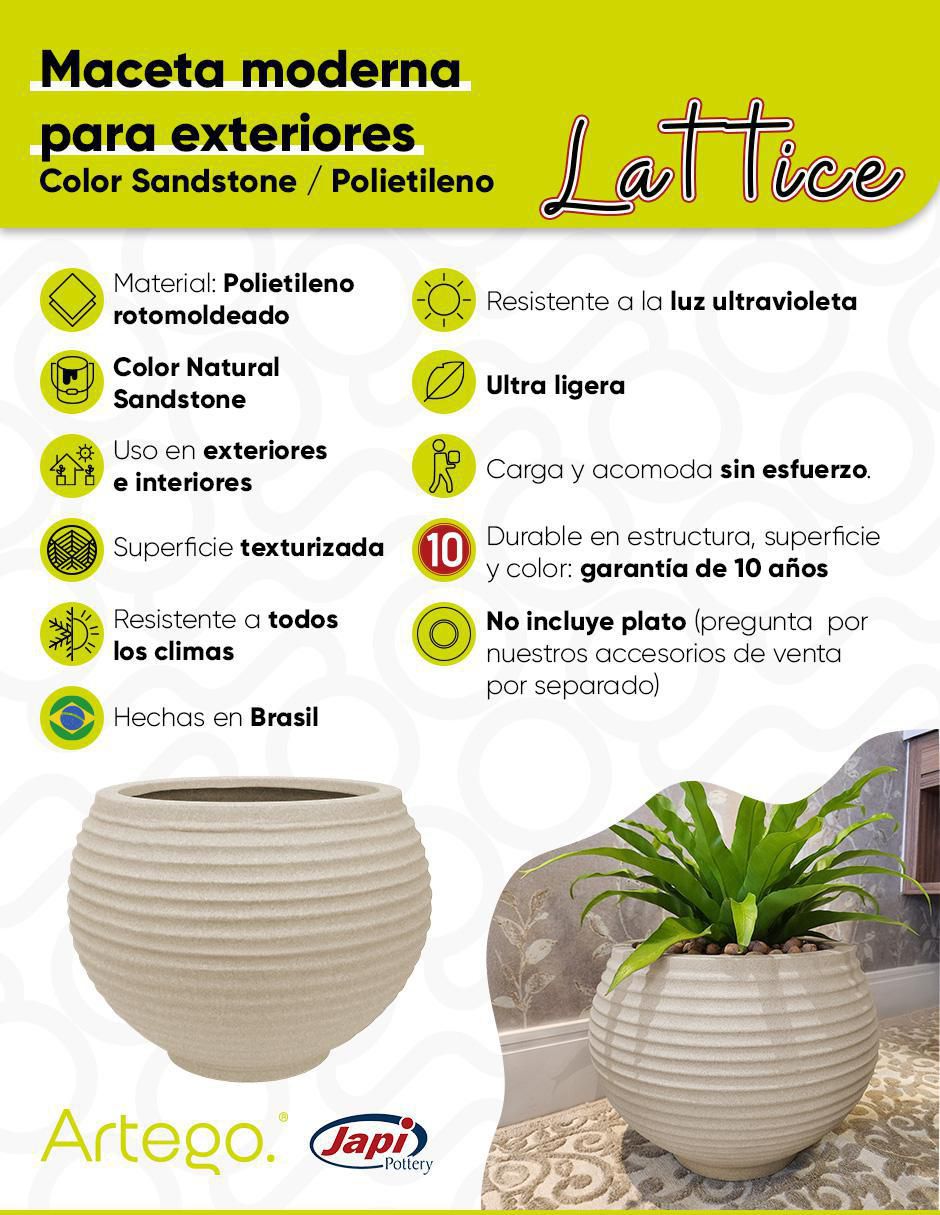 Maceta LATTICE Japi de plástico 4