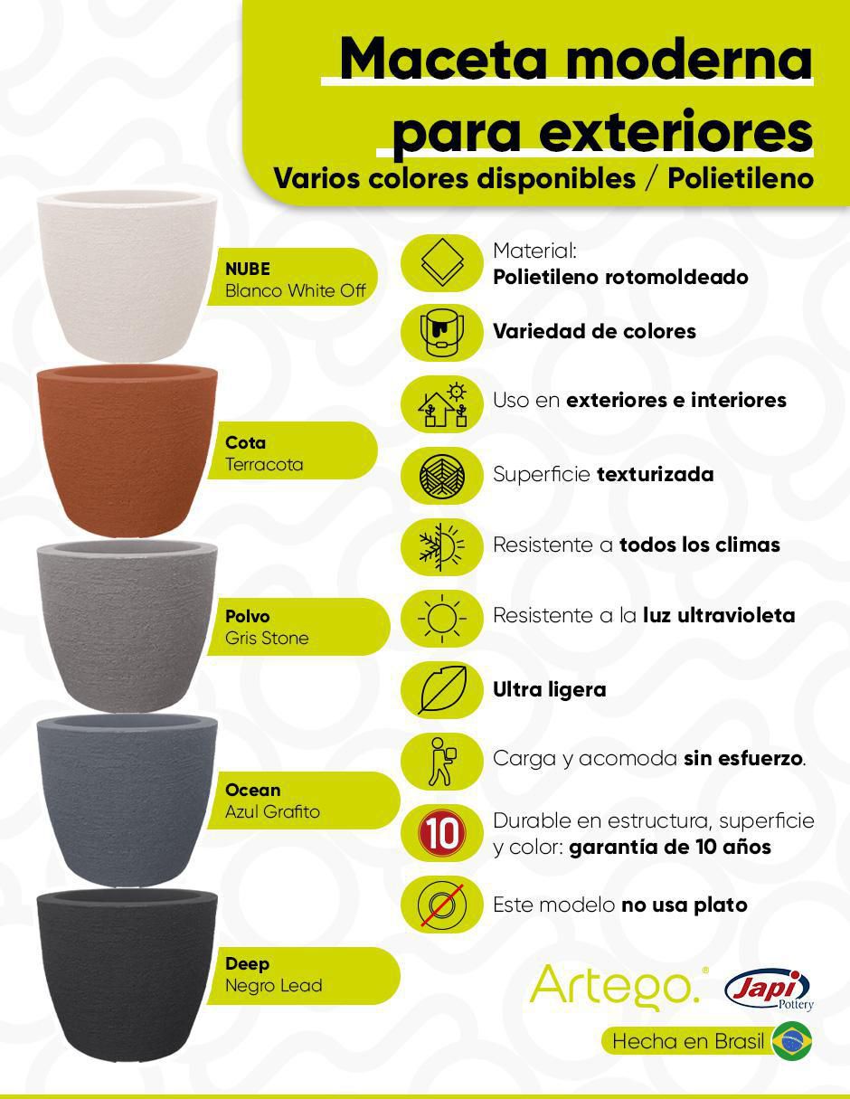 Maceta EUROPEAN Japi de plástico 4