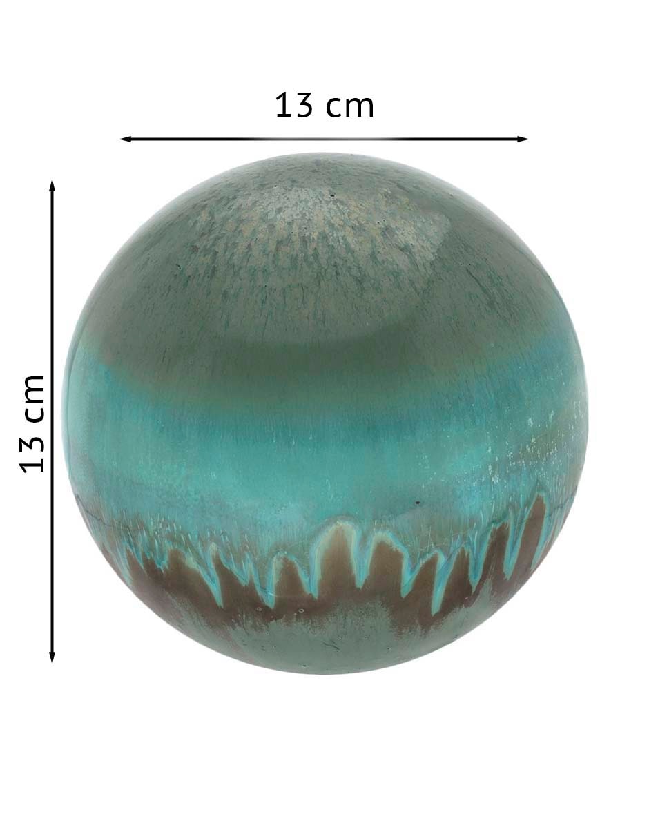 Figura circular Reactive Greens de cerámica 6