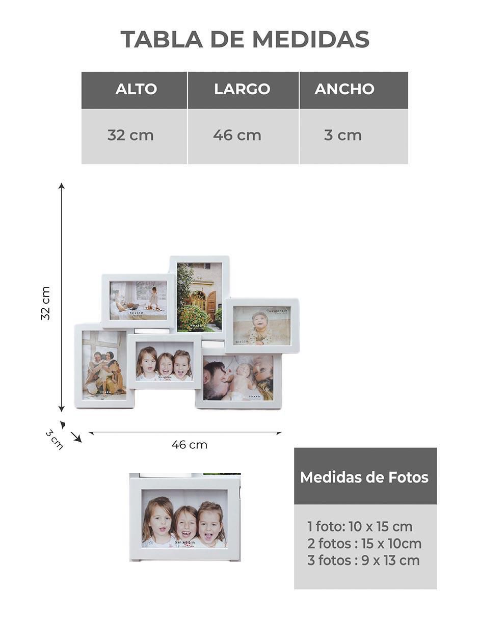 Portarretrato de plástico para 6 fotos 4