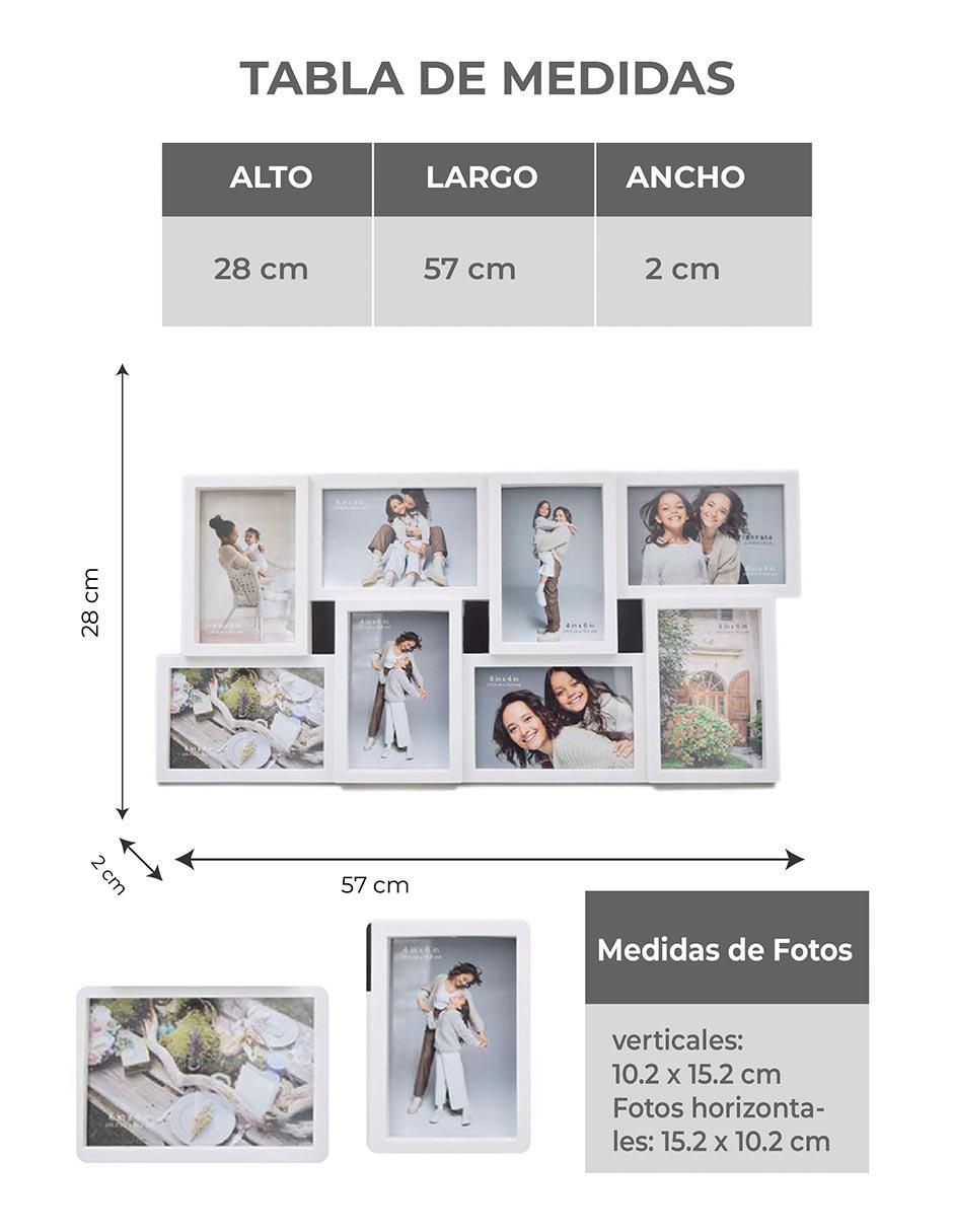 Portarretrato de plástico para 8 fotos 5