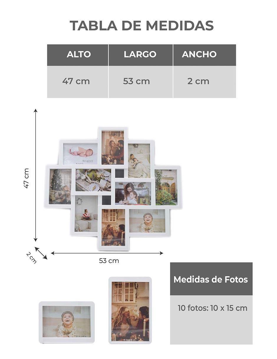 Portarretrato de plástico para 10 fotos 4