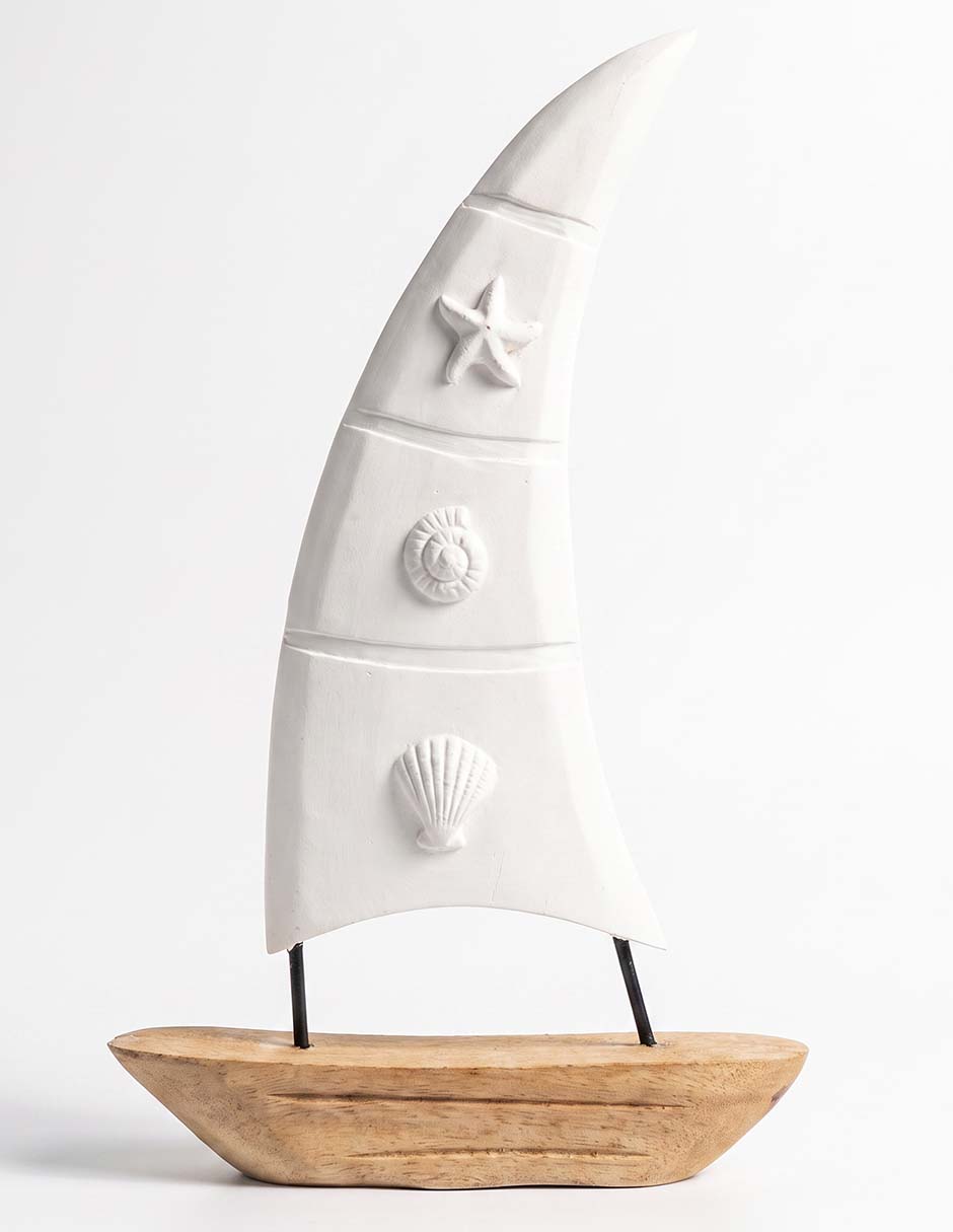 Figura decorativa de barco de madera 1