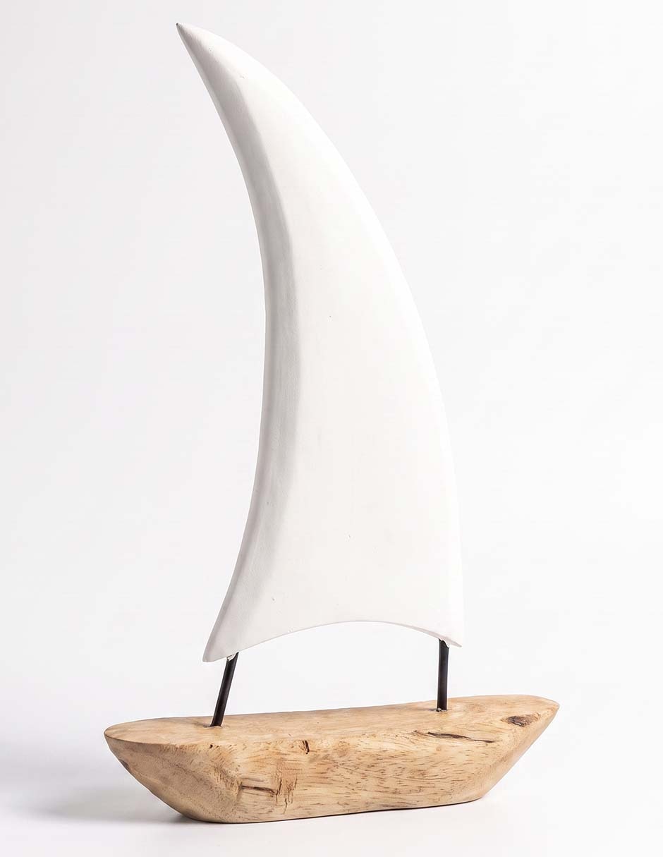 Figura decorativa de barco de madera 2